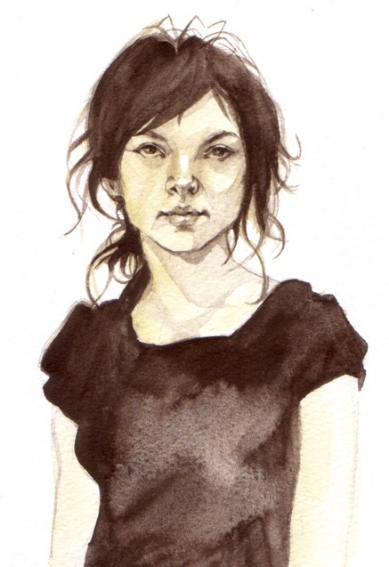 Figure study, watercolor, 2010
