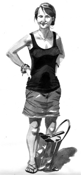 Figure study, ink, 2013